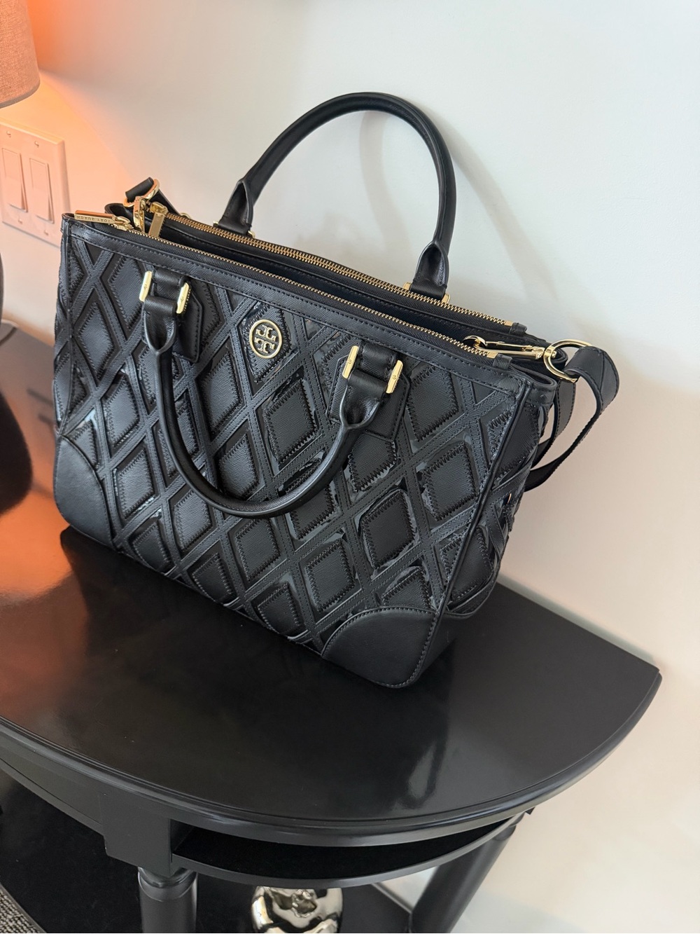 Tory Burch Robinson Double Zip Bag/Tote – Like New